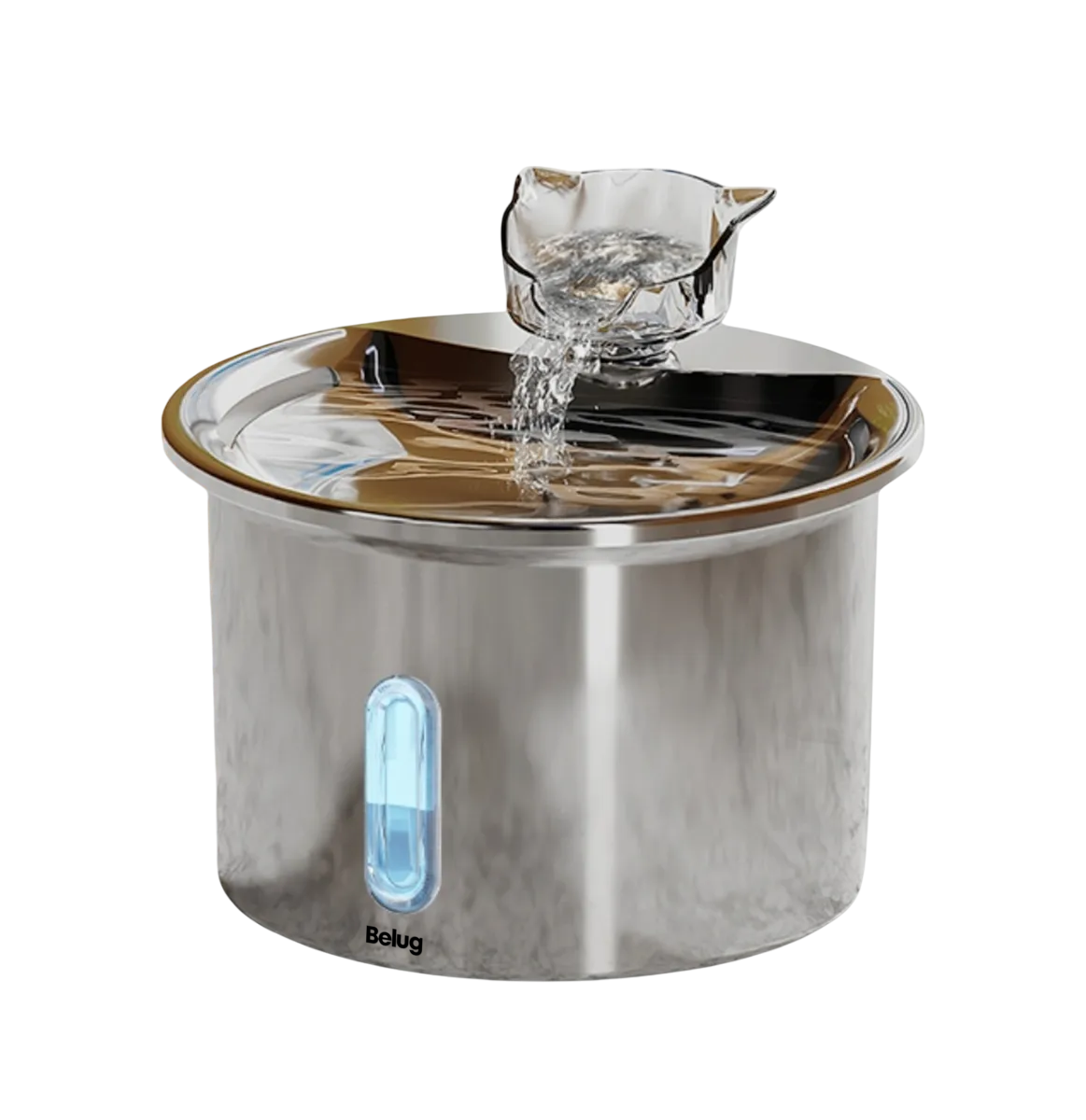 Foto 1 | 2.2l Bebedero Belug Fuente Para Gatos Perros Acero Inoxidable