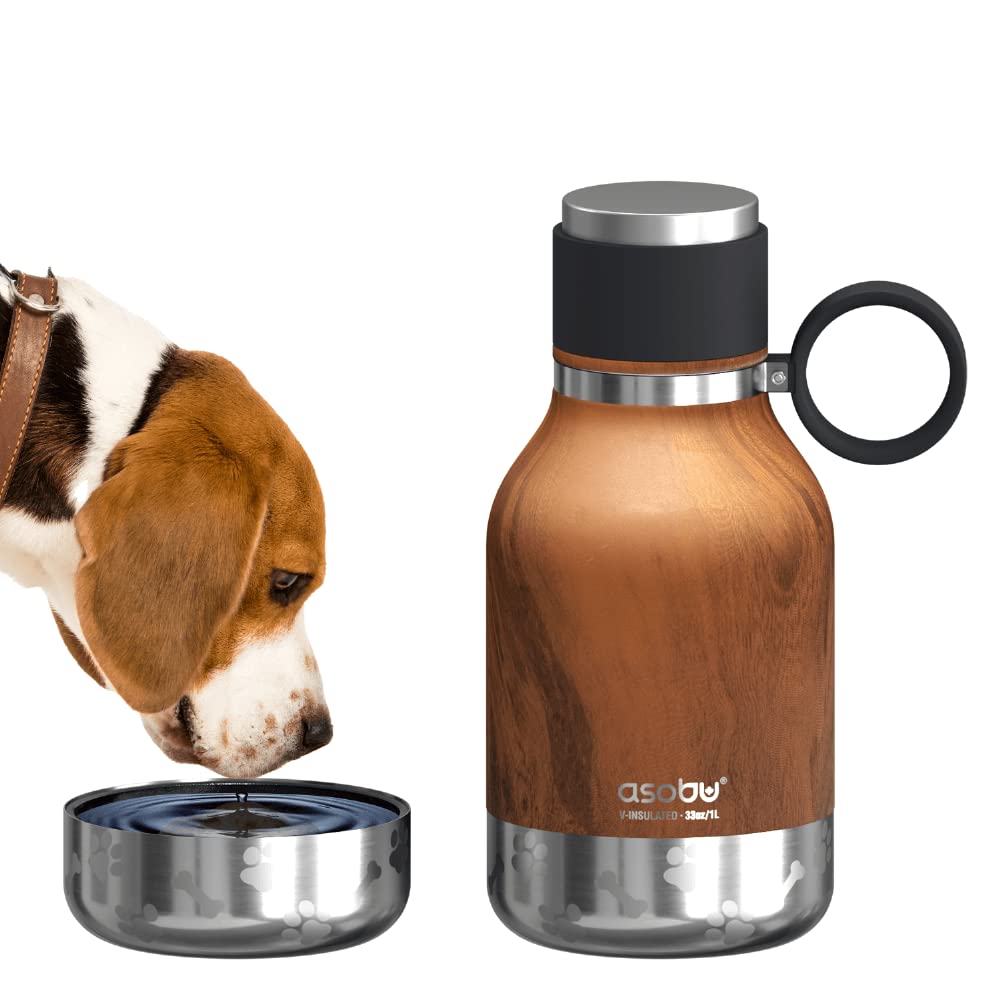 Foto 2 pulgar | Botella De Viaje Aislante Con Cuenco Para Perros, 1 Litro - Asobu - Venta Internacional.