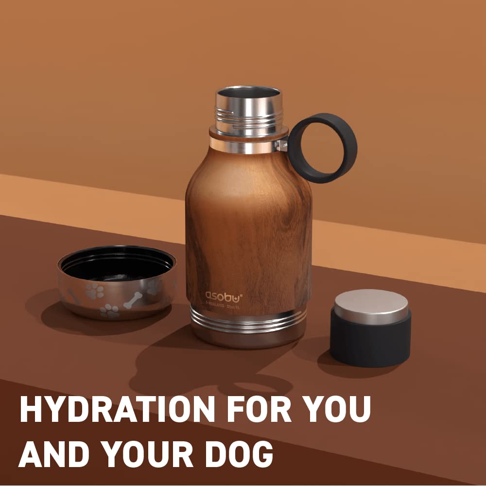 Foto 4 pulgar | Botella De Viaje Aislante Con Cuenco Para Perros, 1 Litro - Asobu - Venta Internacional.