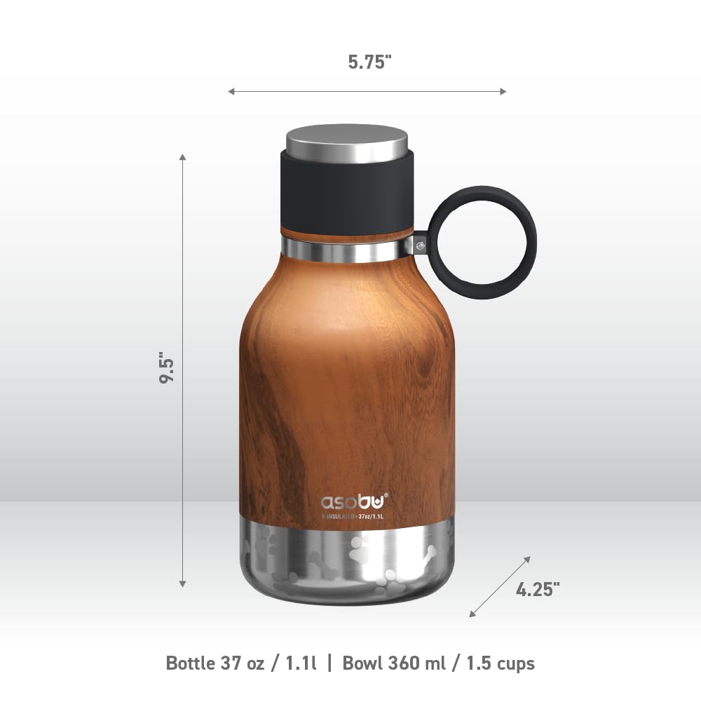 Foto 8 pulgar | Botella De Viaje Aislante Con Cuenco Para Perros, 1 Litro - Asobu - Venta Internacional.