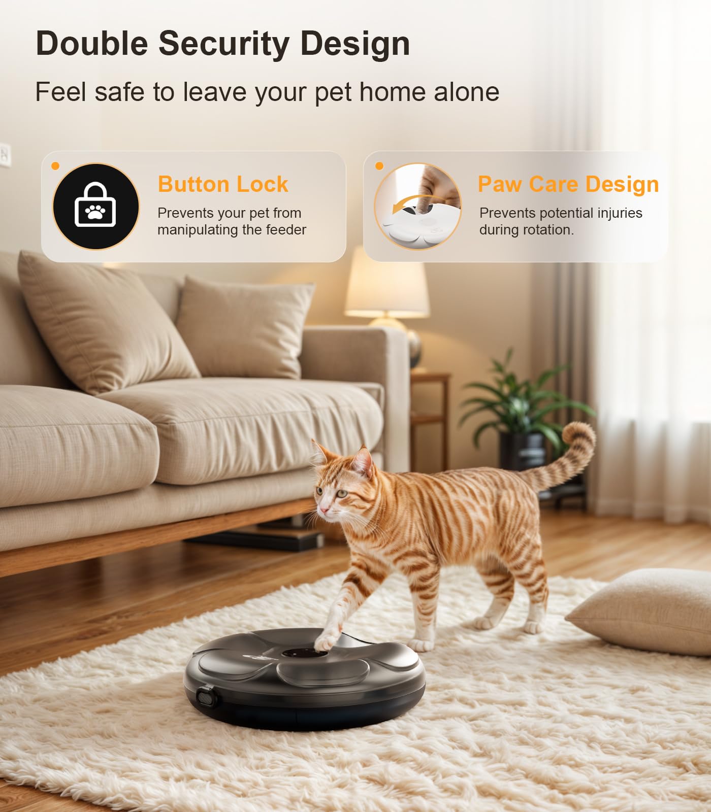 Foto 5 pulgar | Comedero Automático Para Gatos Casfuy Inalámbrico Con Bandeja De Acero Inoxidable - Venta Internacional.