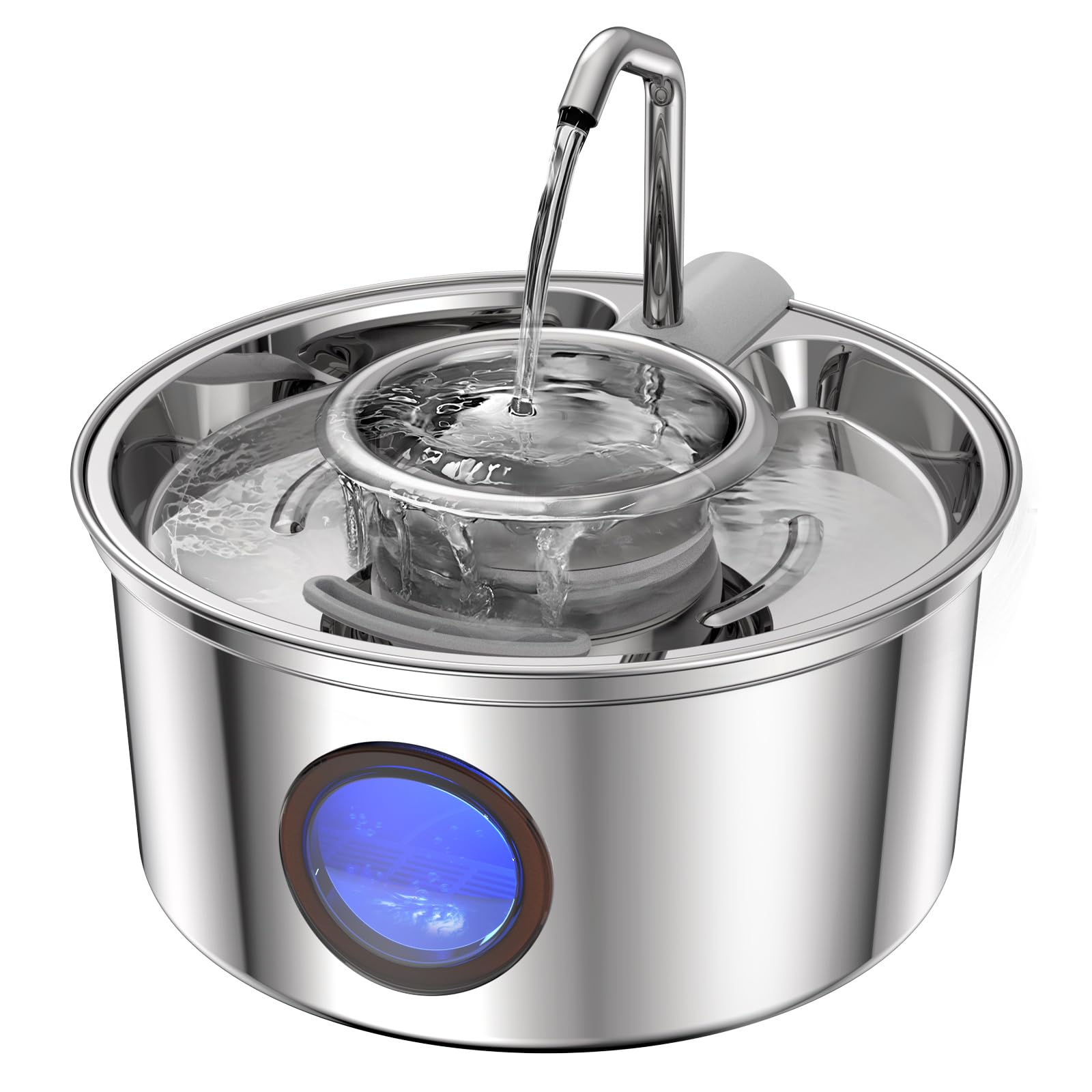 Foto 1 | Fuente De Agua Para Gatos Kittyspout De Acero Inoxidable 3,2 L - Venta Internacional.