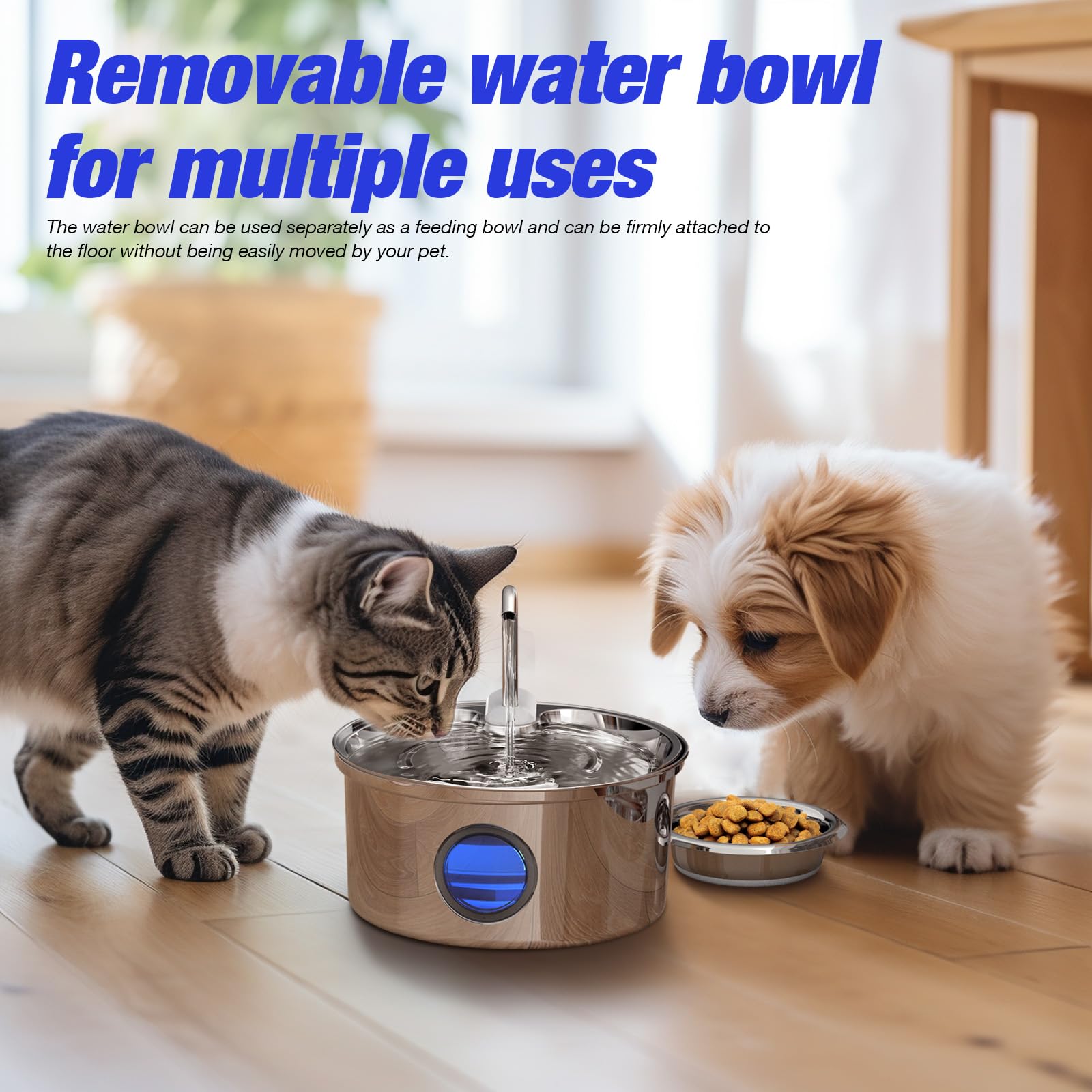 Foto 7 pulgar | Fuente De Agua Para Gatos Kittyspout De Acero Inoxidable 3,2 L - Venta Internacional.