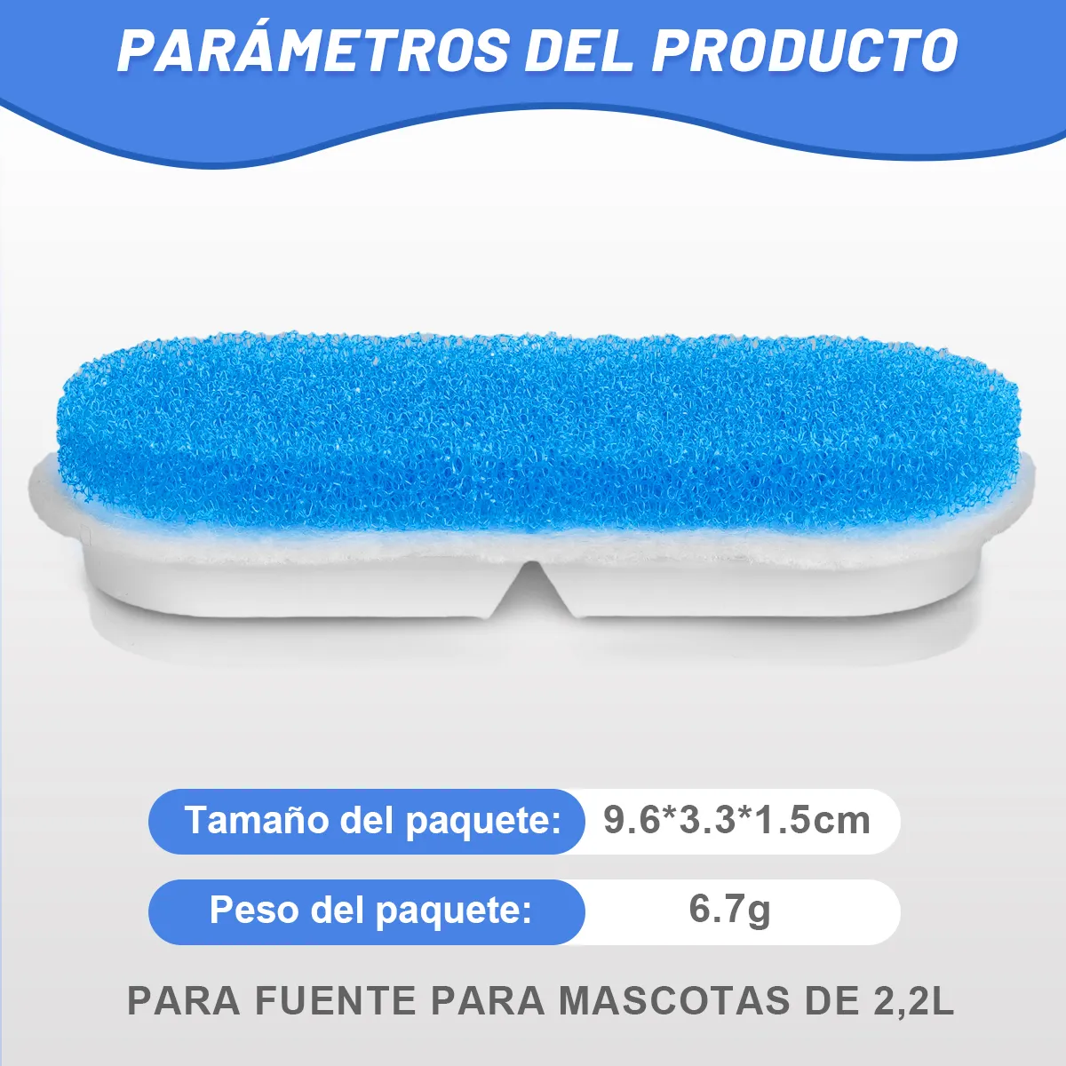 Foto 4 pulgar | Filtros Lab.g Fuentes Mascotas Repuesto Para Bebedero 8 Pzs Blanco Azul