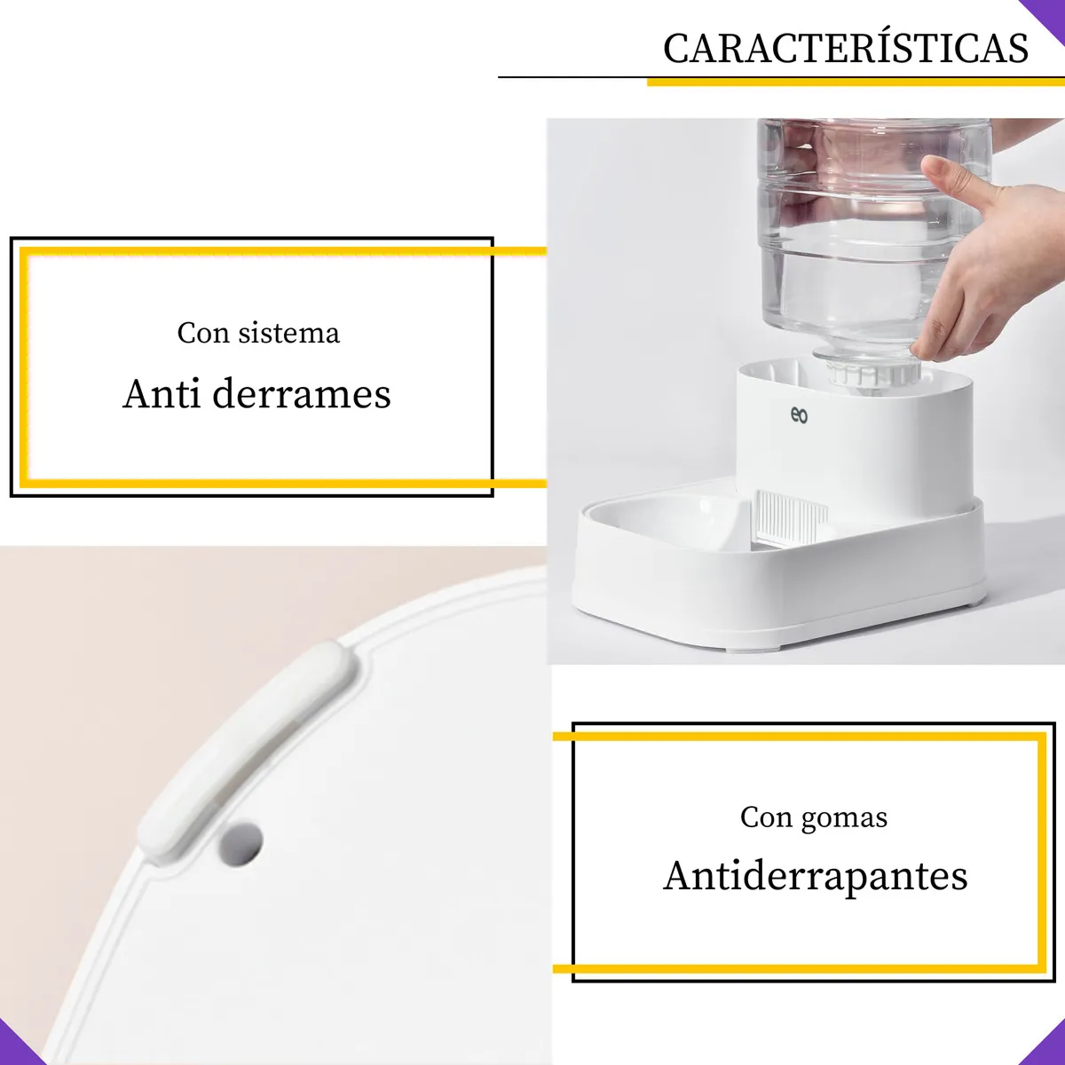 Foto 4 pulgar | Bebedero Dispensador Automatico 3.5l Eo Safe Importss Esi-20240 Blanco