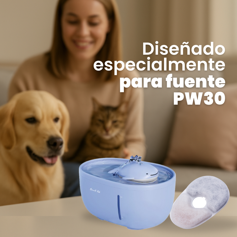 Foto 6 pulgar | Pack 3 Filtros Para Bebedero De Mascotas Smart-tek Pw100