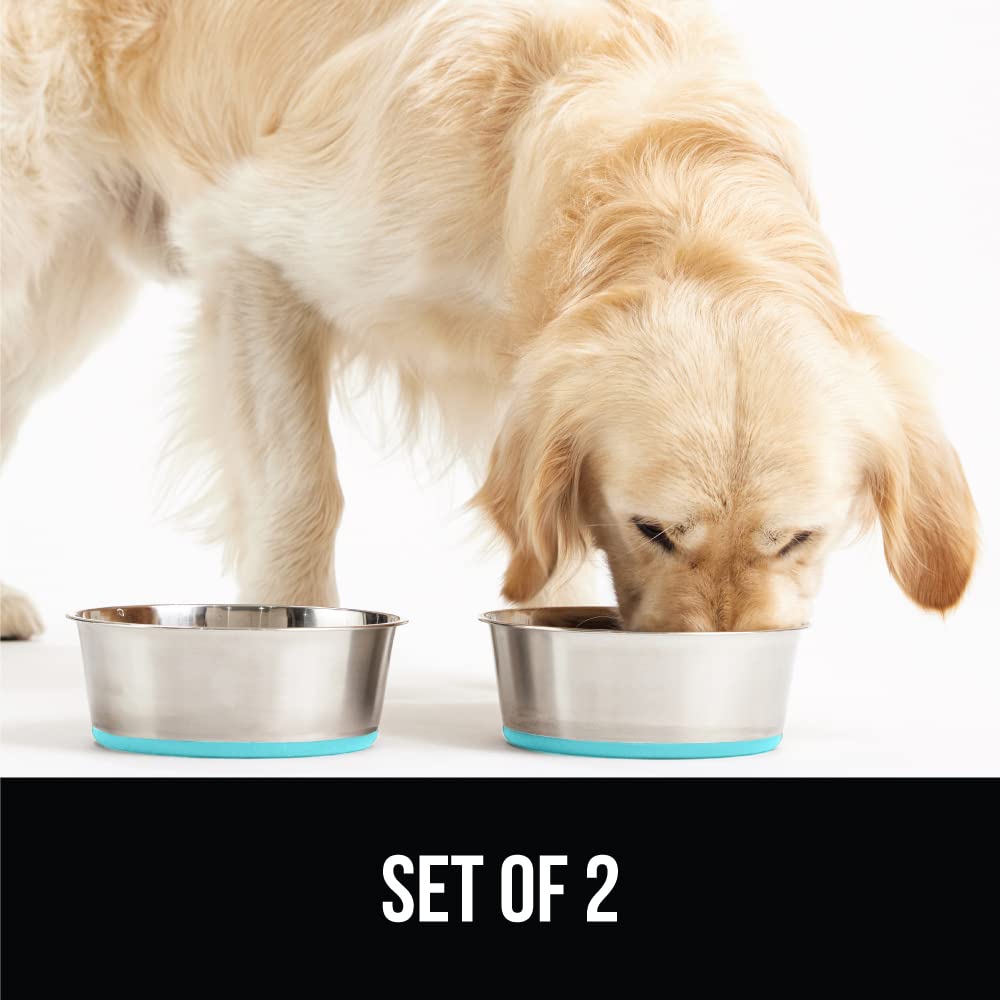 Foto 7 | Juego De Cuencos Para Perros Gorilla Grip, Acero Inoxidable, Metal, 2 Unidades - Venta Internacional.