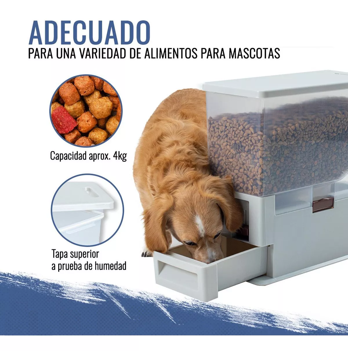 Foto 4 pulgar | Comedero Dispensador De Alimento Para Perros Eo Safe Imports Esi-16277 Blanco