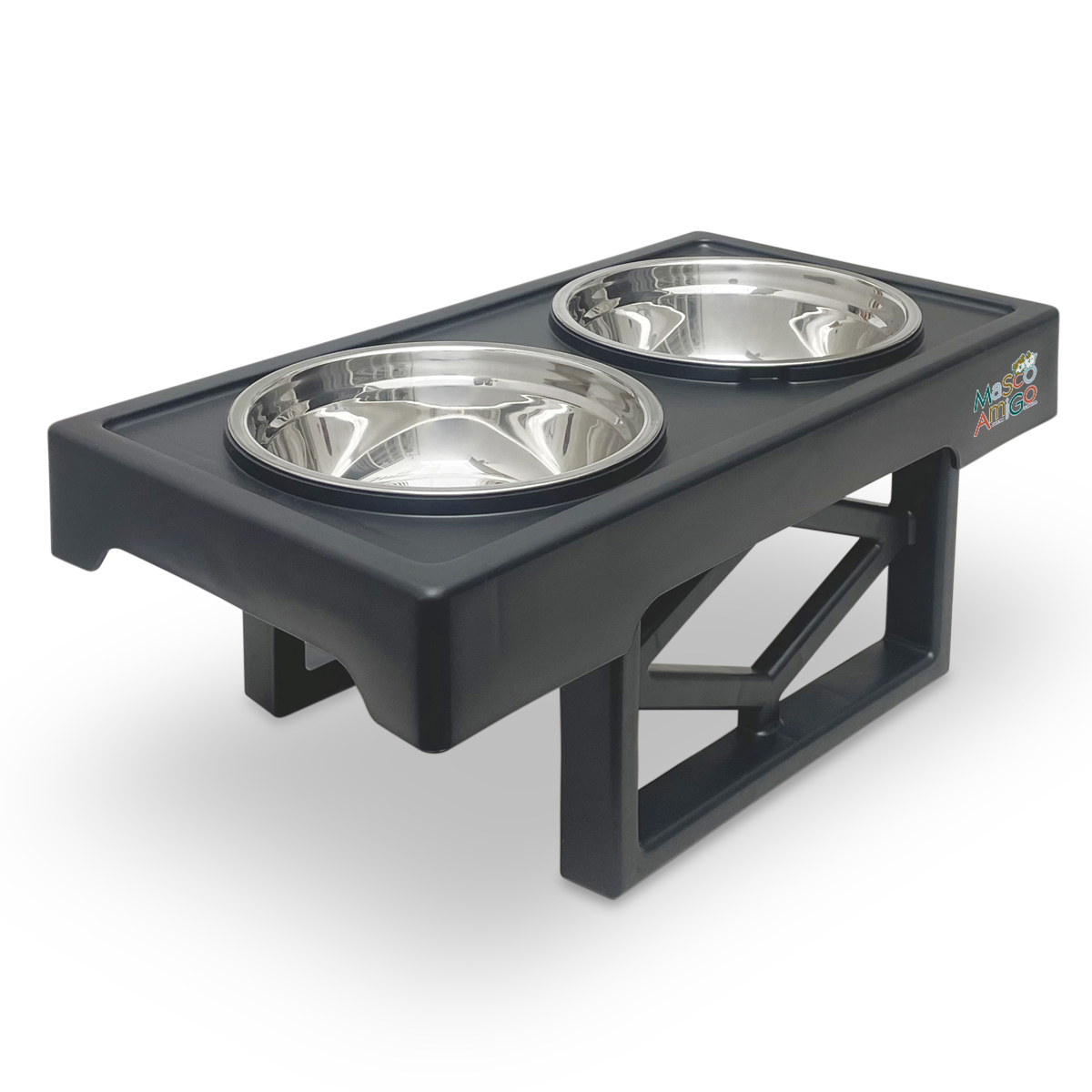 Foto 5 pulgar | Comedero/bebedero Elevado Para Perros Y Gatos Mascoamigo | Cuencos Para Mascotas Con Soporte Elevado | Cuenta Con 3 Alt