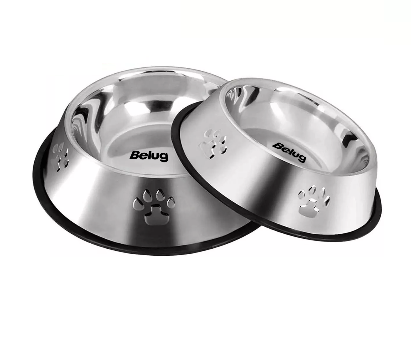 Foto 2 pulgar | Recipientes De Alimento Para Mascota Plateados 2 Piezas Belug