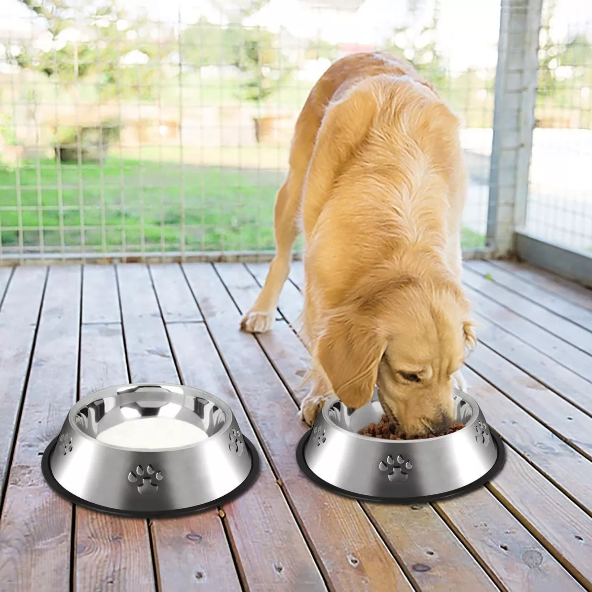 Foto 5 pulgar | Recipientes De Alimento Para Mascota Plateados 2 Piezas Belug
