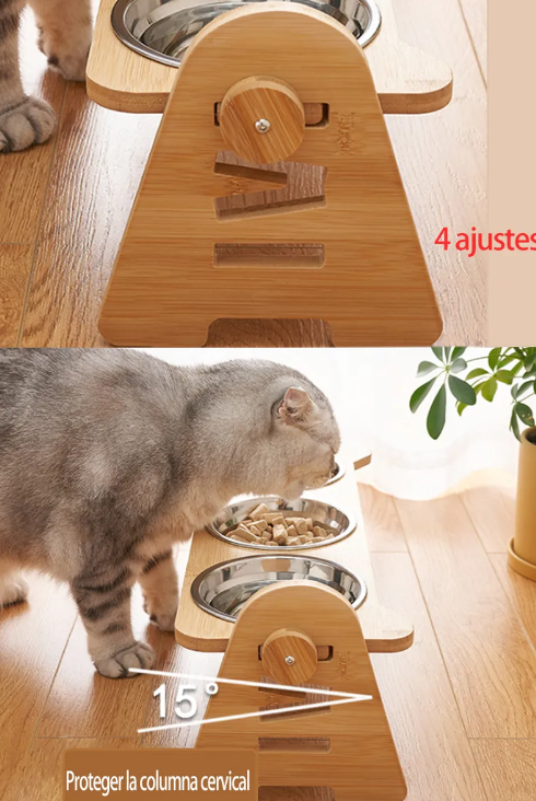 Foto 5 pulgar | Porta Platos Xtellar Elevados Ajustable Para Perros Y Gatos