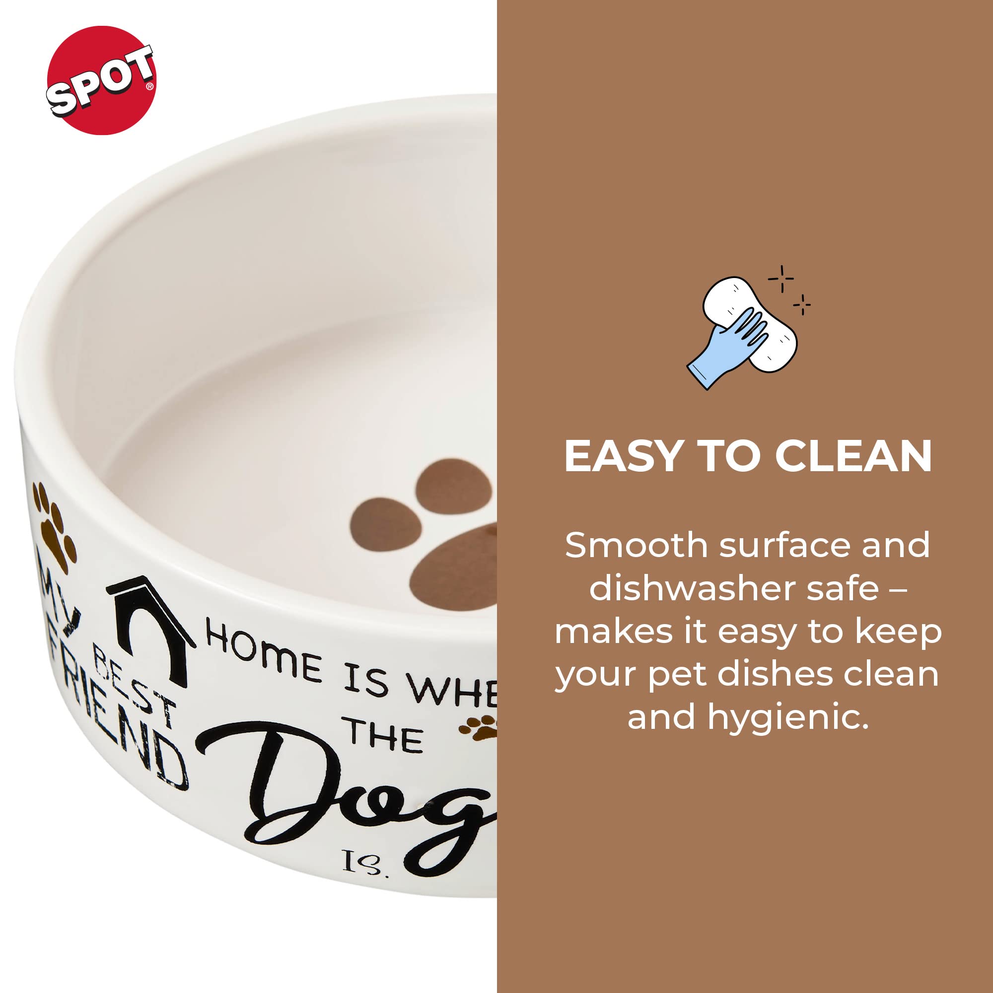 Foto 4 pulgar | Plato De Cerámica Para Comida Y Agua Spot I Love Dogs Para Mascotas - Venta Internacional.