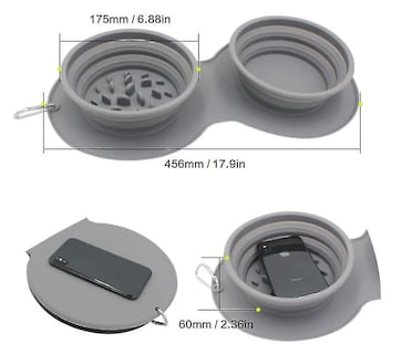 Foto 2 | Cuencos Huoguo De Silicona Plegables Grandes De 1000 Ml Para Perros Y Mascotas - Venta Internacional.
