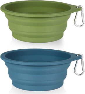 Foto 1 | Cuenco Plegable Para Perros Jieyou, 600 Ml, Paquete De 2 (azul Marino Y Gris Oscuro) - Venta Internacional.