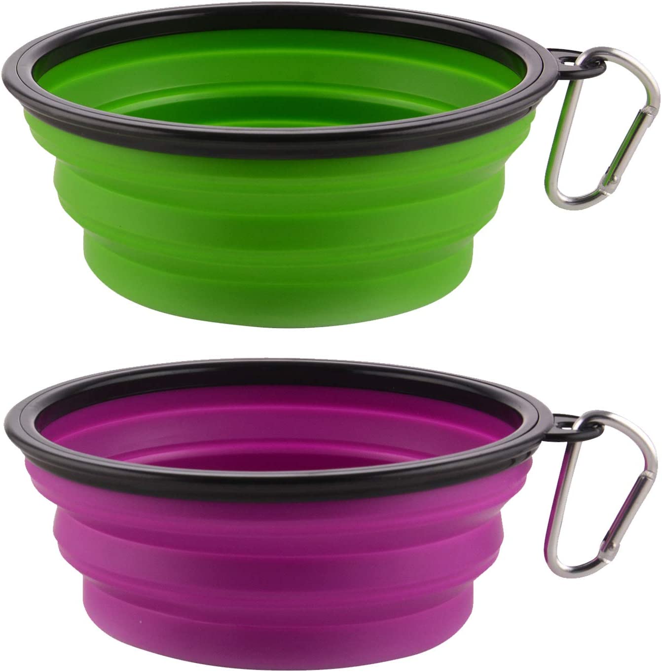 Foto 2 pulgar | Cuencos Plegables Para Perros Huoguo, Grandes, Portátiles, 1 Litro, De Viaje (x2) - Venta Internacional.