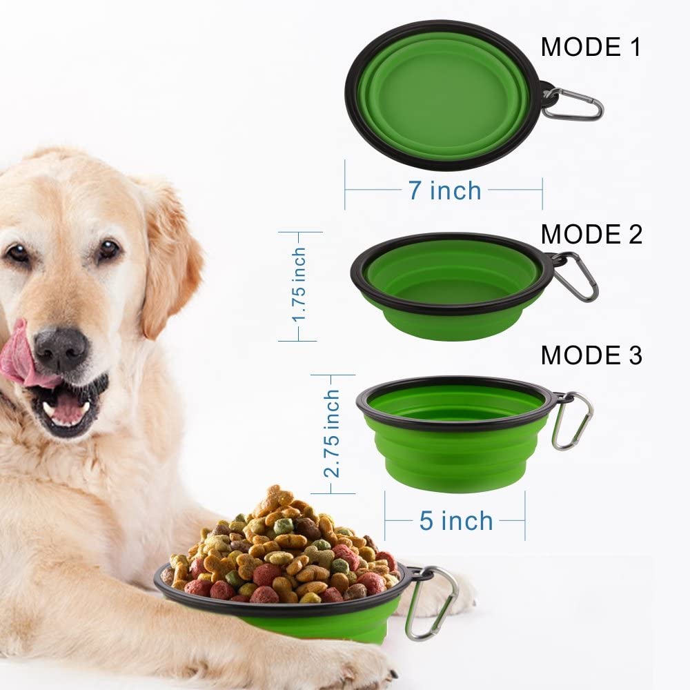 Foto 4 pulgar | Cuencos Plegables Para Perros Huoguo, Grandes, Portátiles, 1 Litro, De Viaje (x2) - Venta Internacional.