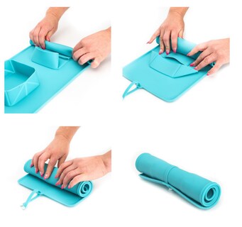 Foto 4 | Cuencos De Viaje Para Mascotas Y Perros, Doble Cuenco Plegable De Silicona Con Bolsa - Venta Internacional.