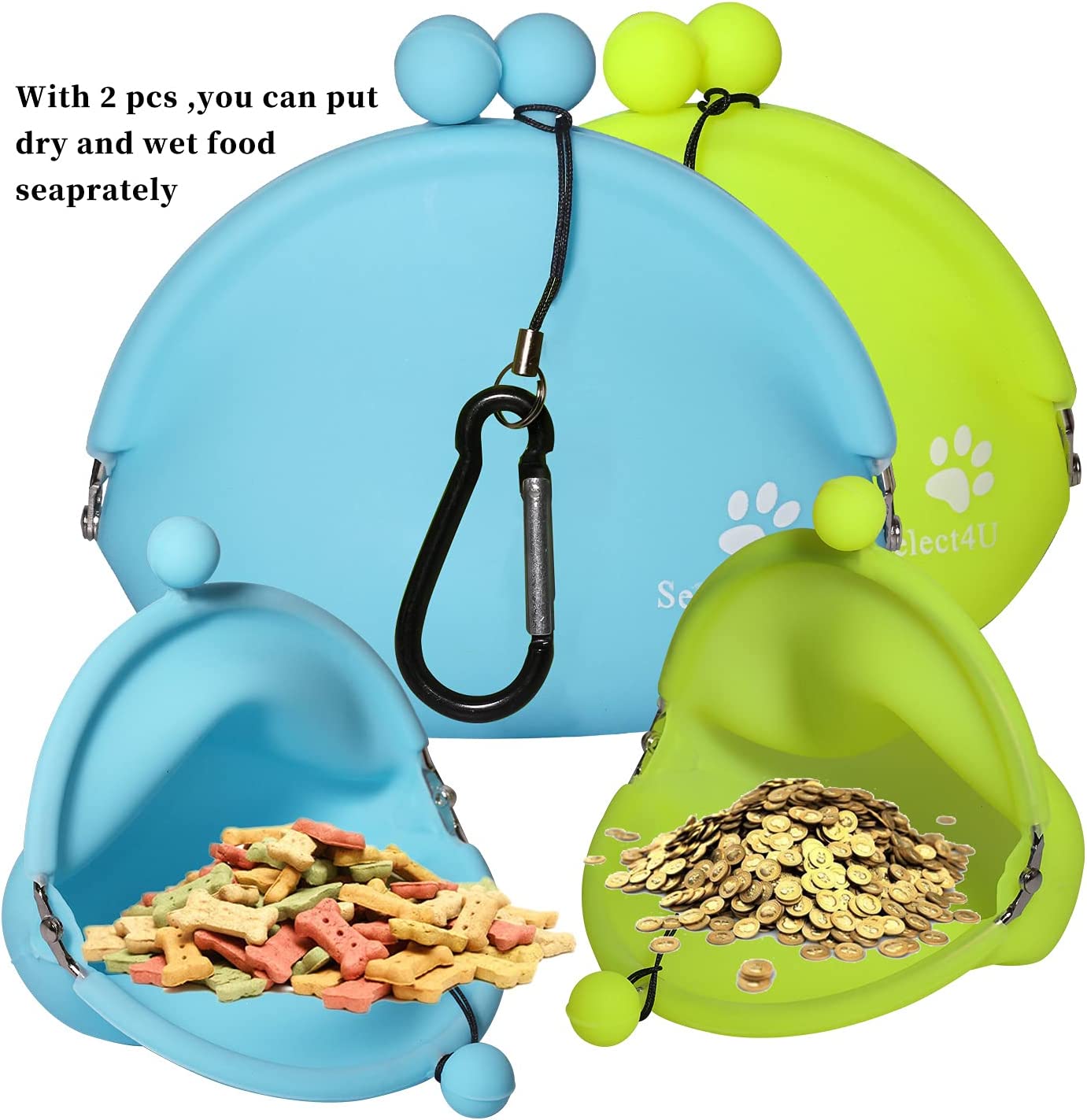 Foto 4 pulgar | Bolsa De Silicona Para Golosinas Para Perros Huoguo, Reutilizable, 12 X 5 X 12 Cm - Venta Internacional.