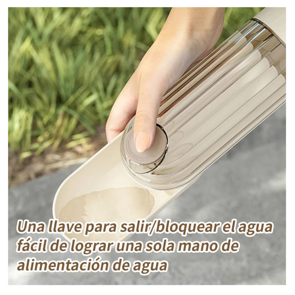Foto 4 | Botella De Agua Portátil Mascotas Belug  Beige Transparente