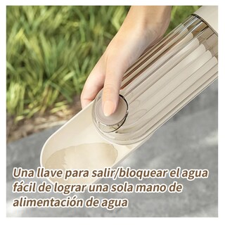 Foto 4 | Botella De Agua Portátil Mascotas Belug Beige Transparente