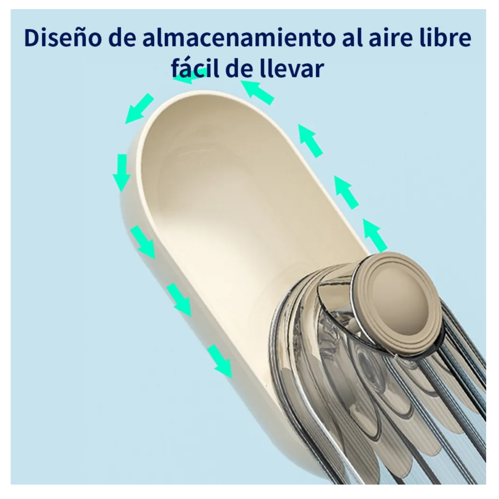 Foto 5 | Botella De Agua Portátil Mascotas Belug  Beige Transparente