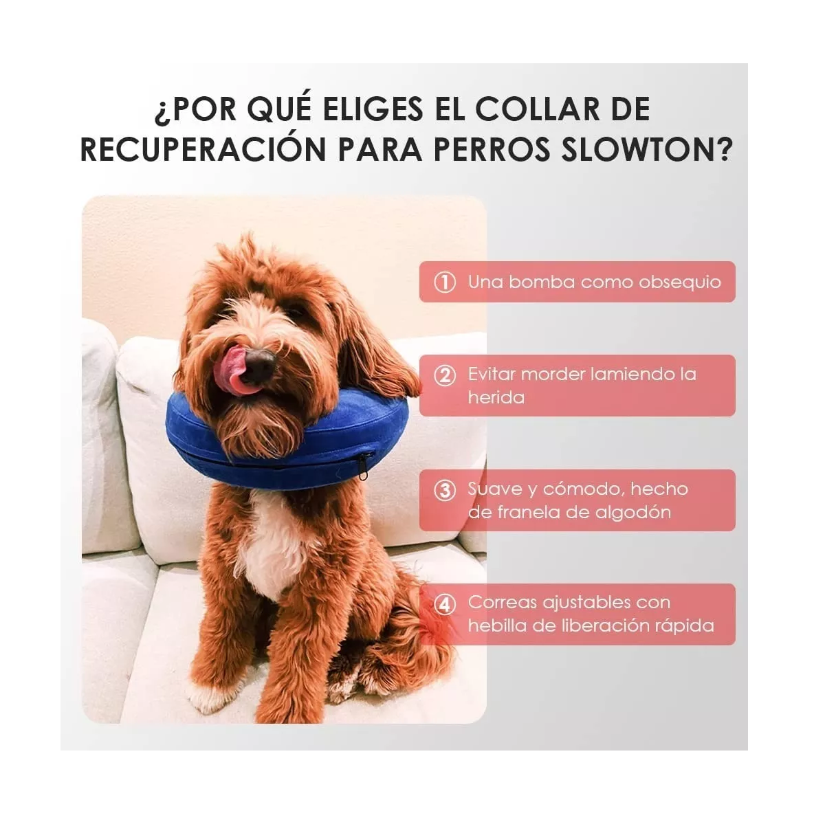 Foto 3 pulgar | Collar Inflable Belug color Azul para Mascota