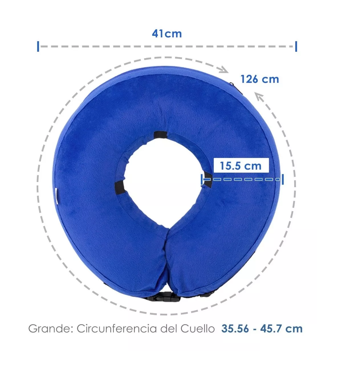 Foto 4 pulgar | Collar Inflable Belug color Azul para Mascota