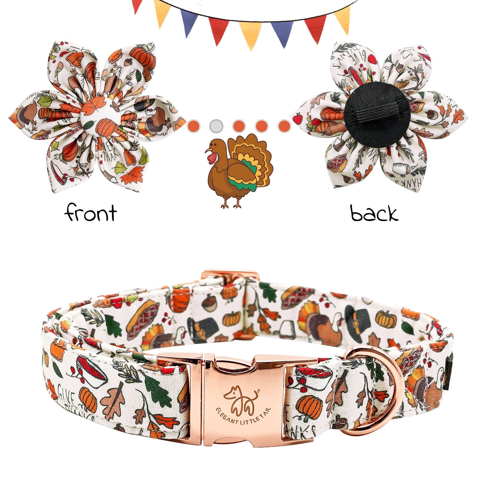 Foto 4 | Collar Para Perro Elegante Colita Con Tema Floral De Otoño - Venta Internacional.