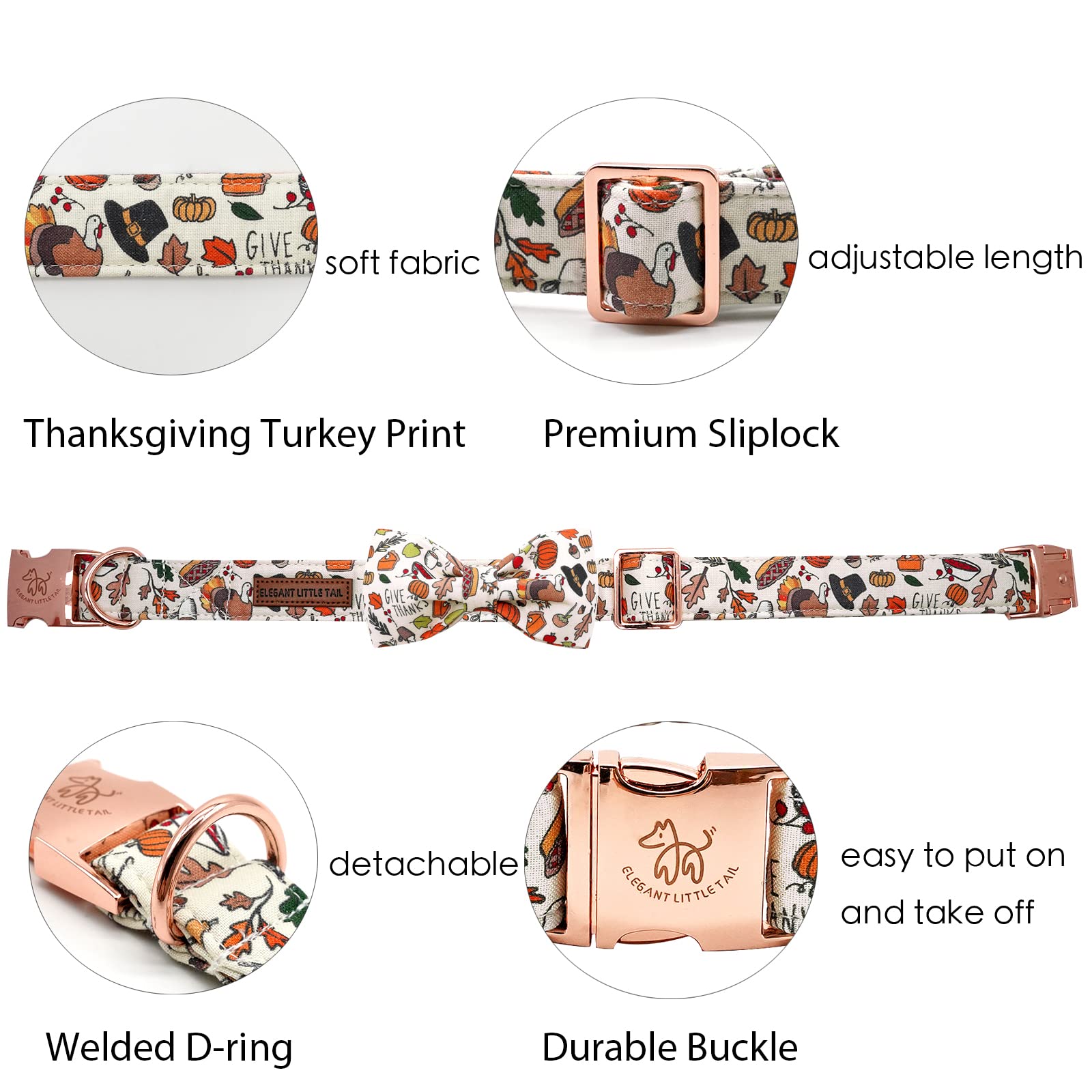 Foto 3 pulgar | Collar Elegante Con Forma De Cola Pequeña En Forma De Otoño Con Lazo Para Perro, Talla L - Venta Internacional.