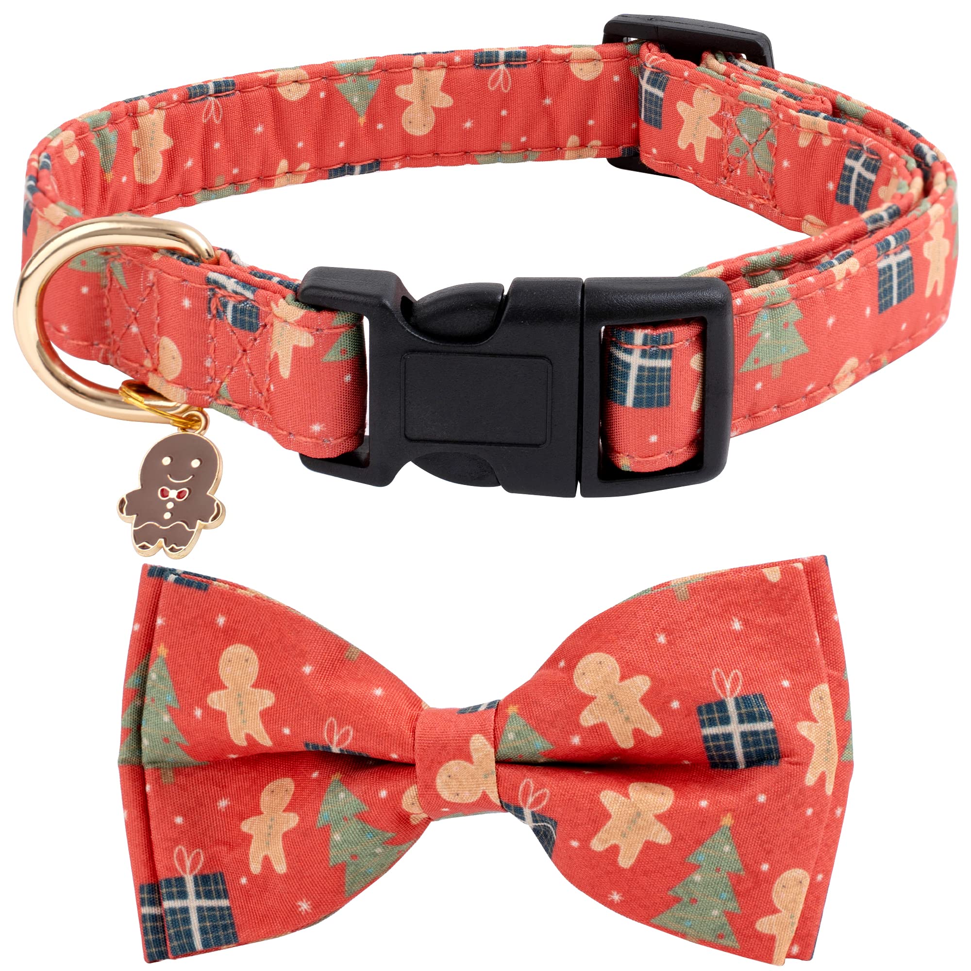 Collar Navideño De Algodón Con Pajarita Verde Y Rojo Para Perros - Venta Internacional.