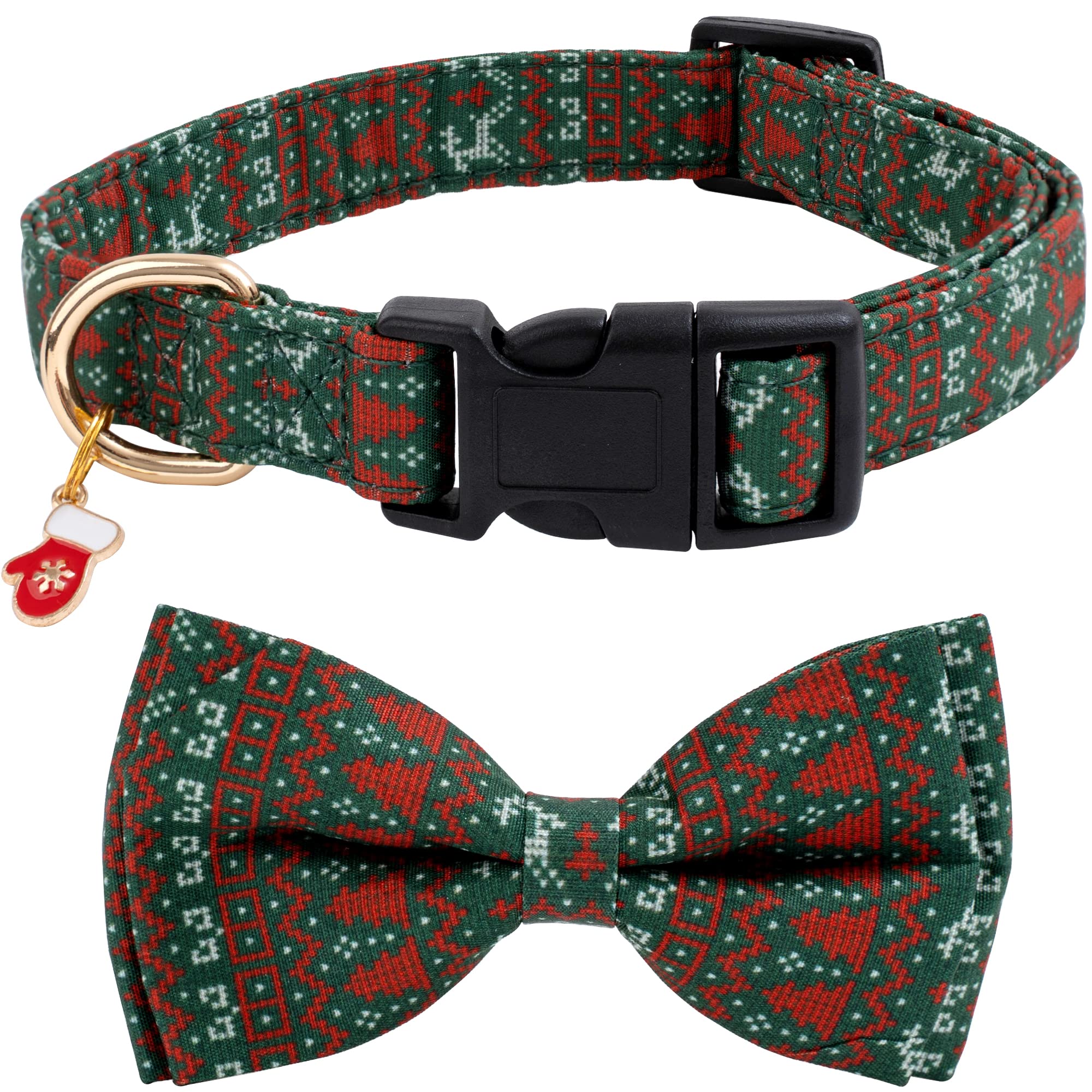 Collar Navideño Para Perros De Algodón Con Pajarita Para Perros Pequeños, Medianos Y Grandes - Venta Internacional.