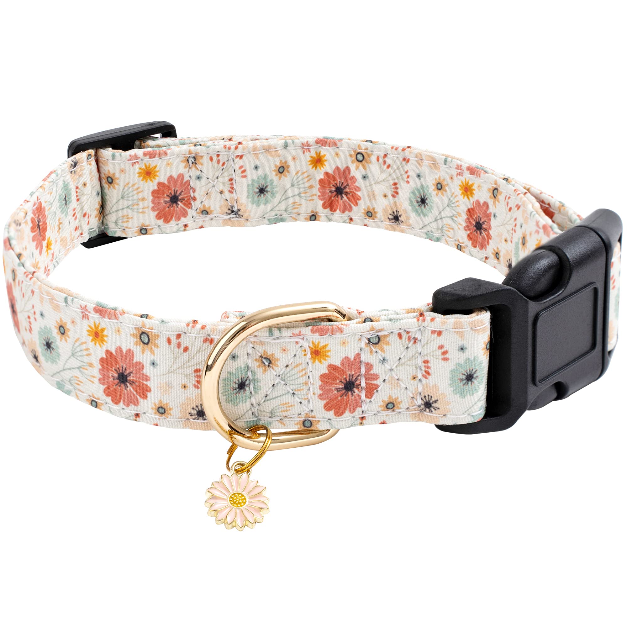 Collar De Perro Faygarsle Cotton Designer Con Forma De Flor Bonita Para Mujer - Venta Internacional.