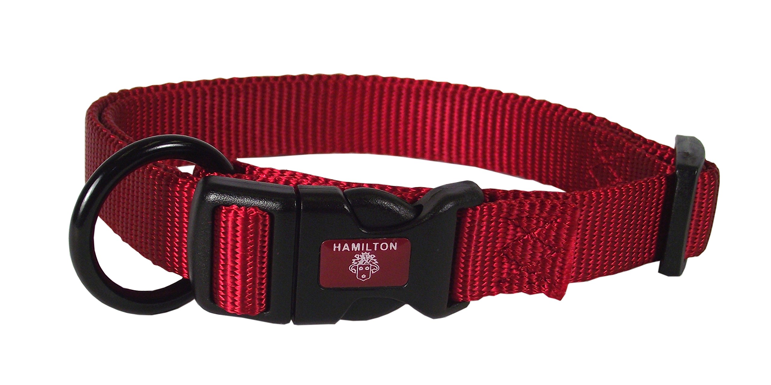 Foto 2 pulgar | Collar Para Perro Hamilton Ajustable De Nailon Rojo 2,54 X 45-66 Cm - Venta Internacional.