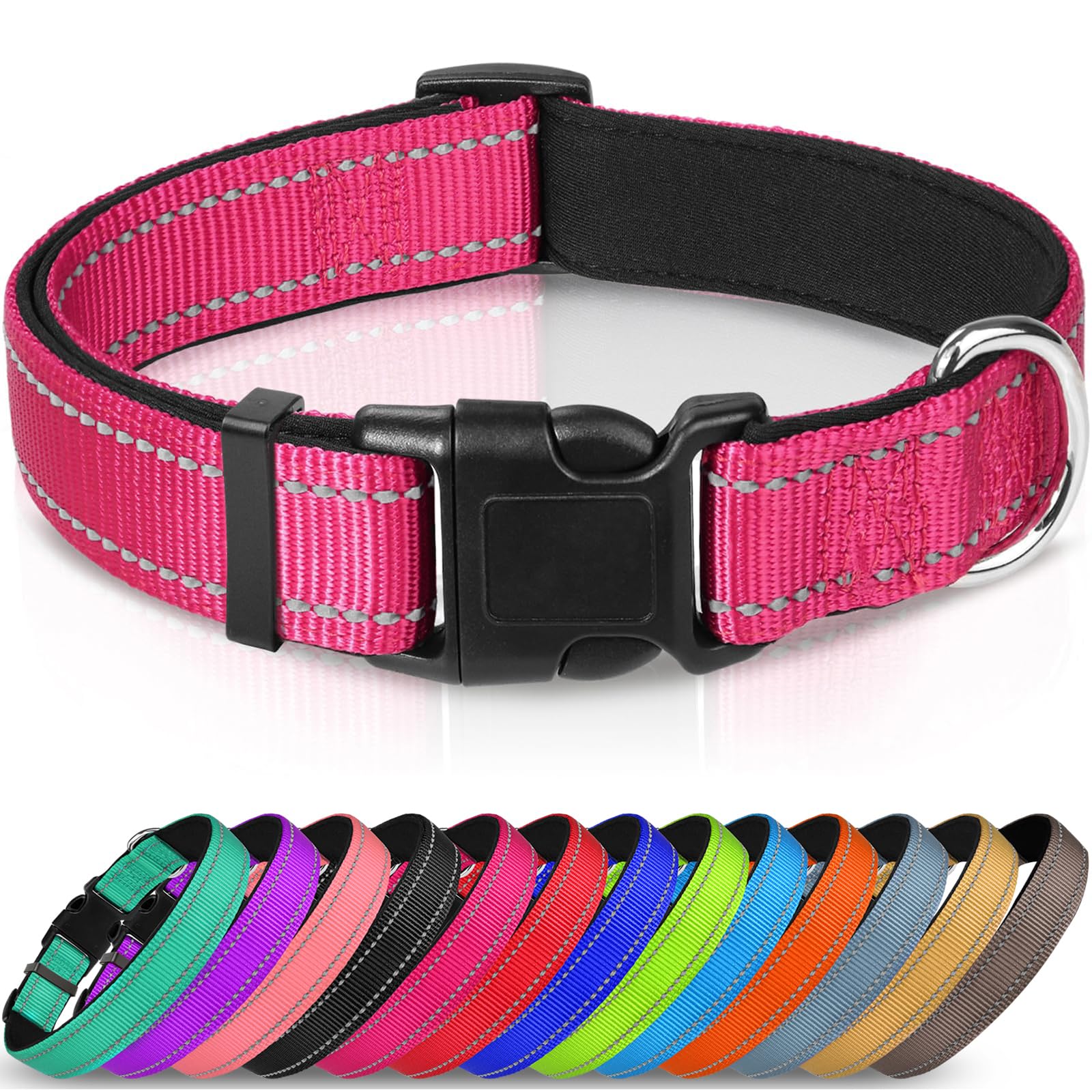 Collar Para Perro Joytale, Reflectante, Acolchado De Neopreno Suave - Venta Internacional.