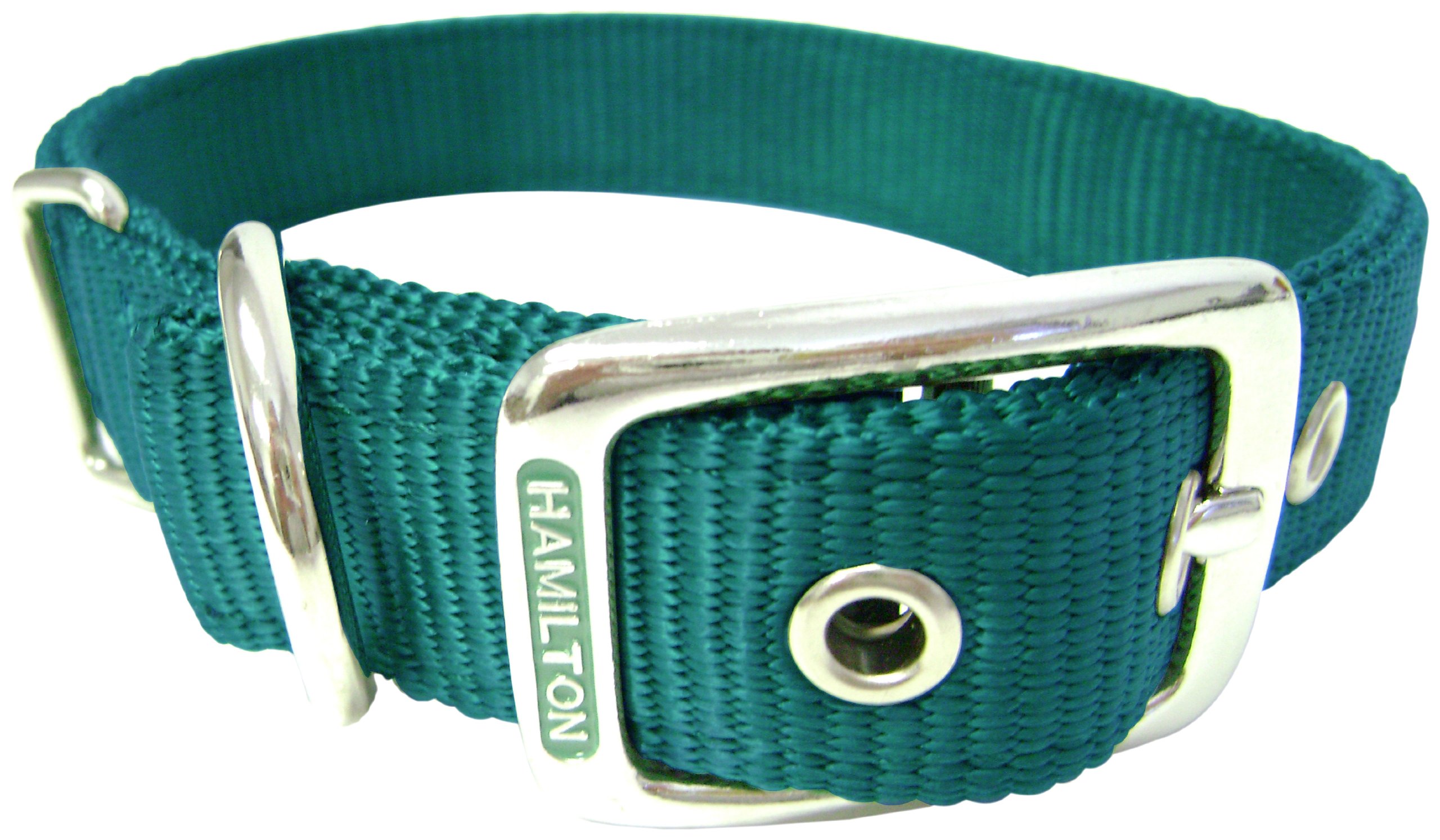 Collar Para Perro Hamilton Thick Nylon Deluxe 2,5 Cm X 60 Cm, Color Verde Oscuro - Venta Internacional.