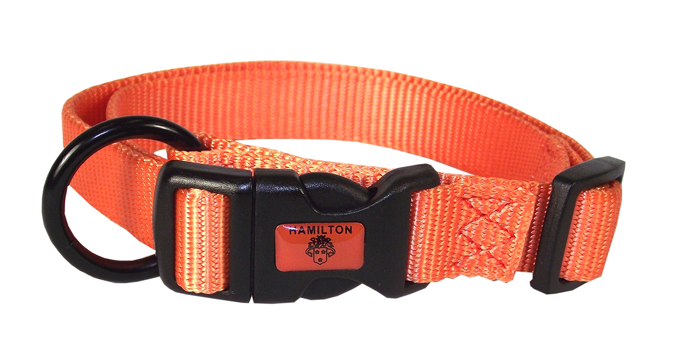 Collar Para Perro Hamilton Ajustable De Nylon Mango Naranja 40-55 Cm - Venta Internacional.