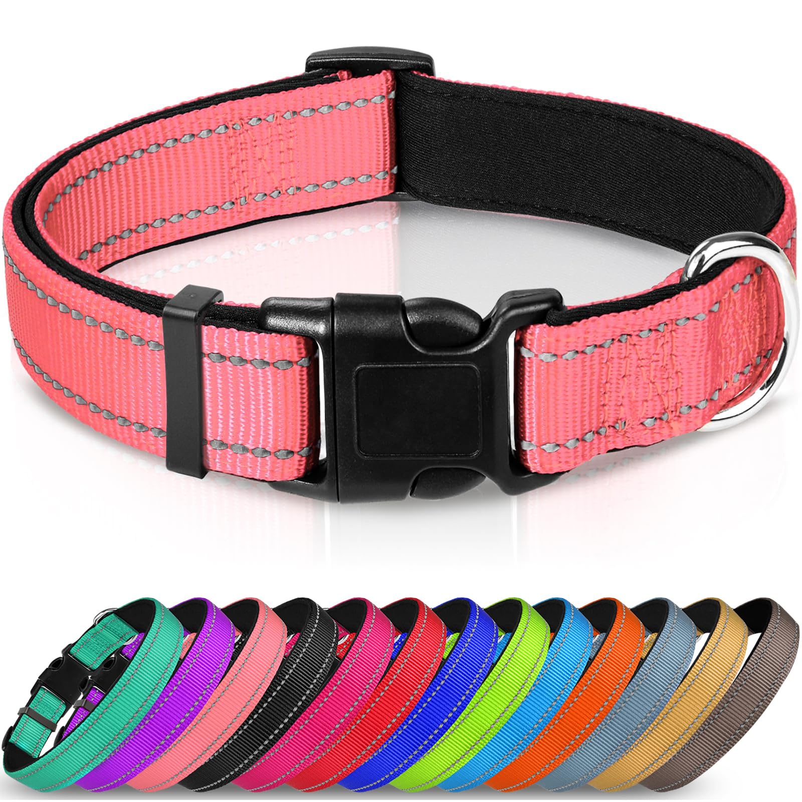 Collar Para Perro Joytale, Reflectante, Acolchado De Neopreno Suave - Venta Internacional.