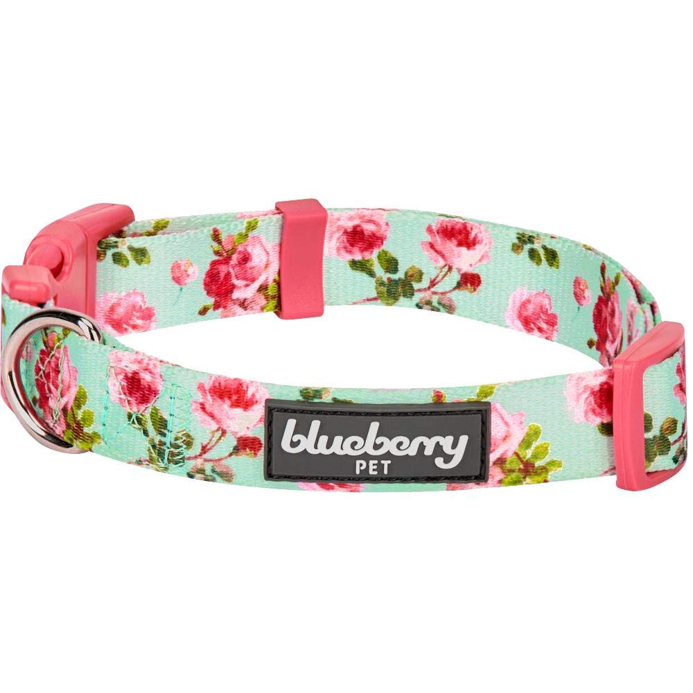 Collar Con Estampado Floral De Rosas Y Arándanos Para Perros X-small - Venta Internacional.