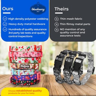 Foto 2 | Collar Con Estampado Floral De Rosas Y Arándanos Para Perros X-small - Venta Internacional.