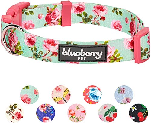 Foto 7 pulgar | Collar Con Estampado Floral De Rosas Y Arándanos Para Perros X-small - Venta Internacional.