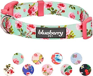 Foto 6 | Collar Con Estampado Floral De Rosas Y Arándanos Para Perros X-small - Venta Internacional.