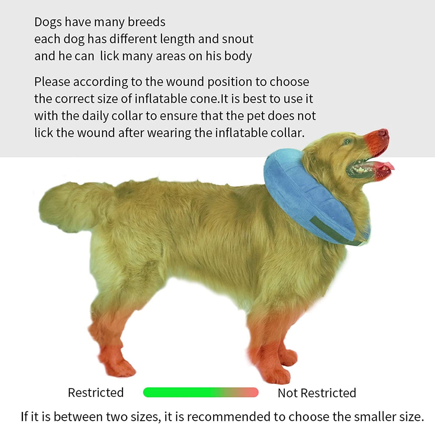 Foto 5 pulgar | Collar Inflable De Recuperación En Forma De Cono Para Perros Huoguo Para Talla D Extra Grande - Venta Internacional.