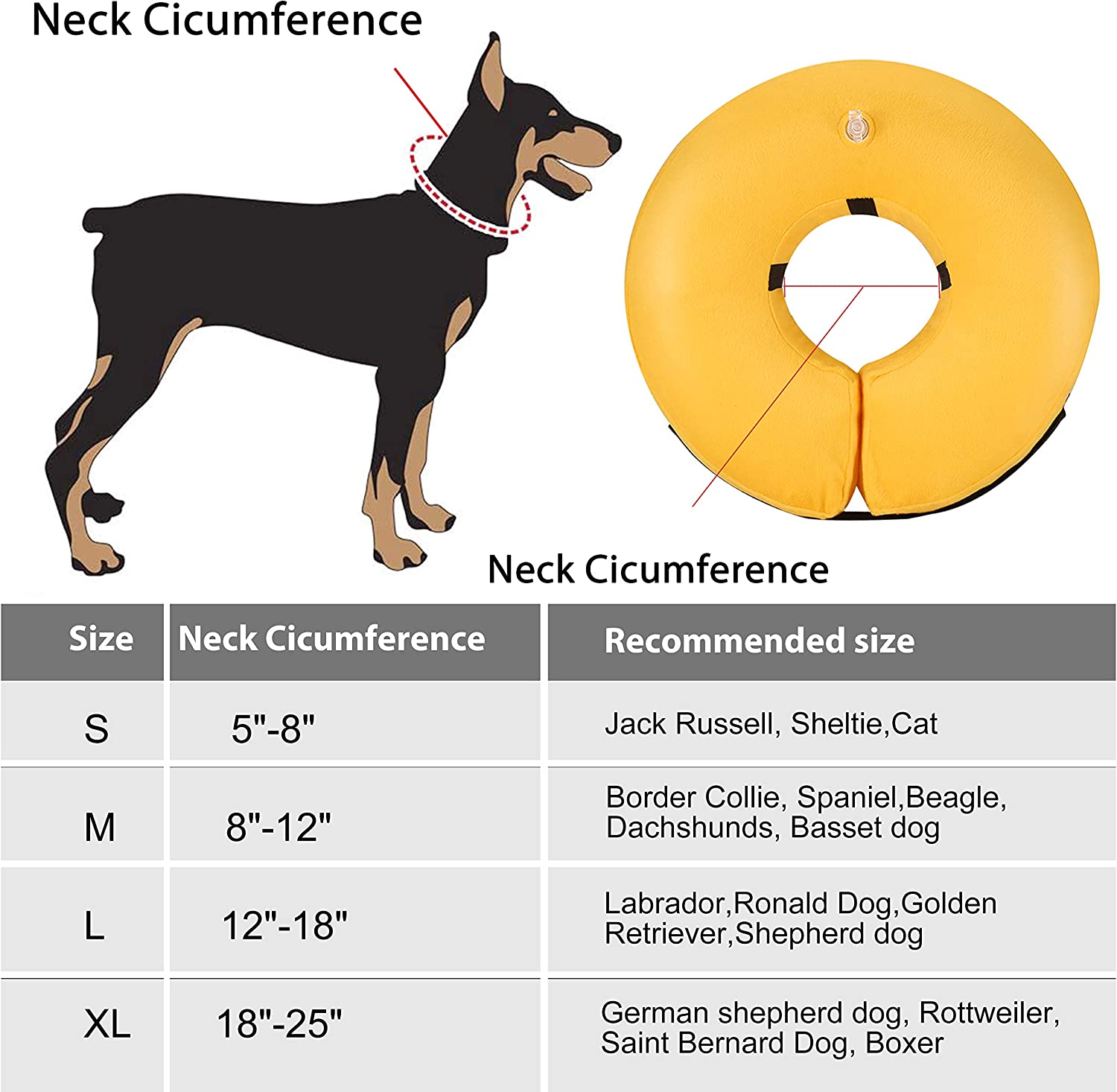 Foto 3 pulgar | Collar De Recuperación Huoguo Inflable Para Perros, Protector Suave - Venta Internacional.