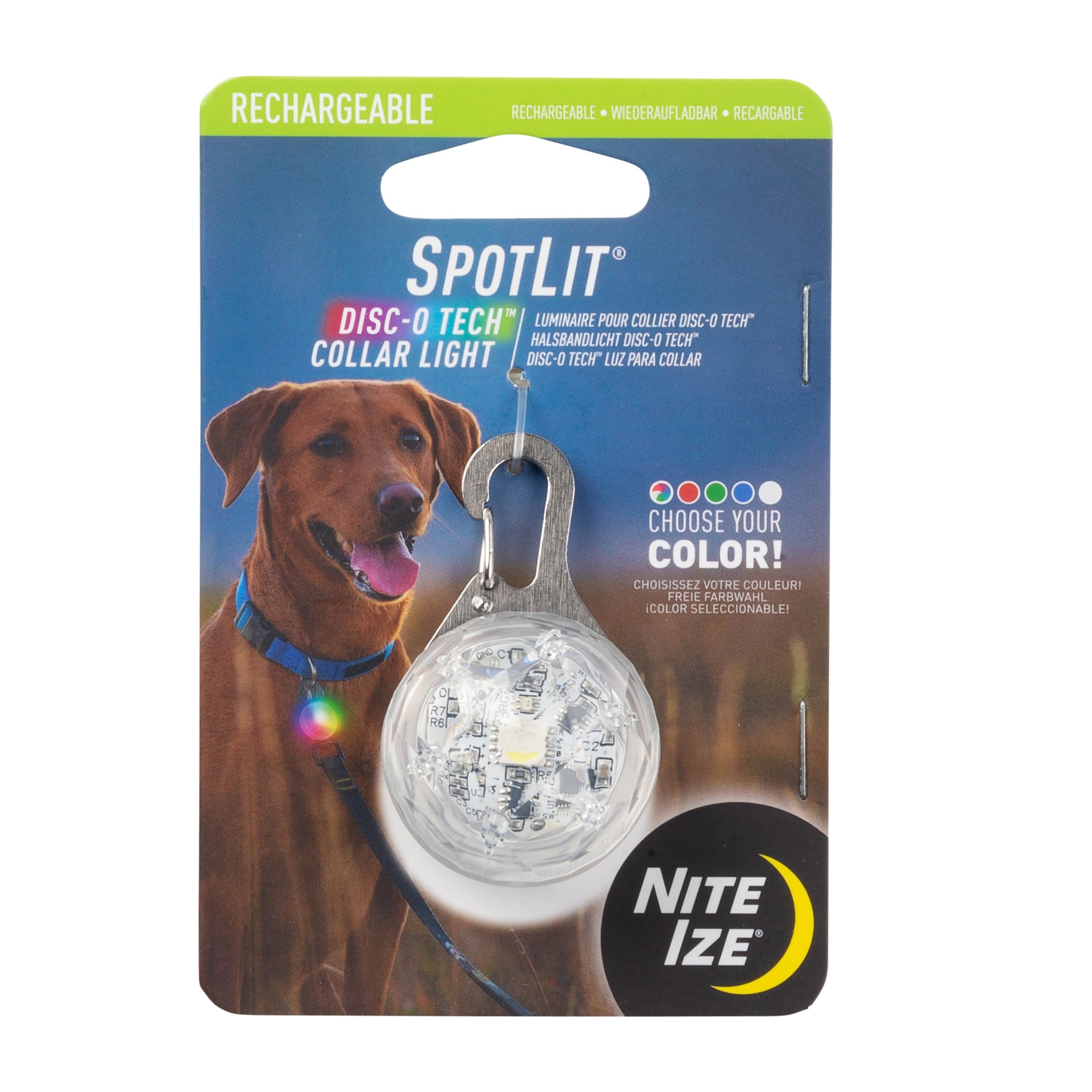 Foto 2 pulgar | Collar Light Nite Ize Spotlit Recargable Con Mosquetón Disco - Venta Internacional.