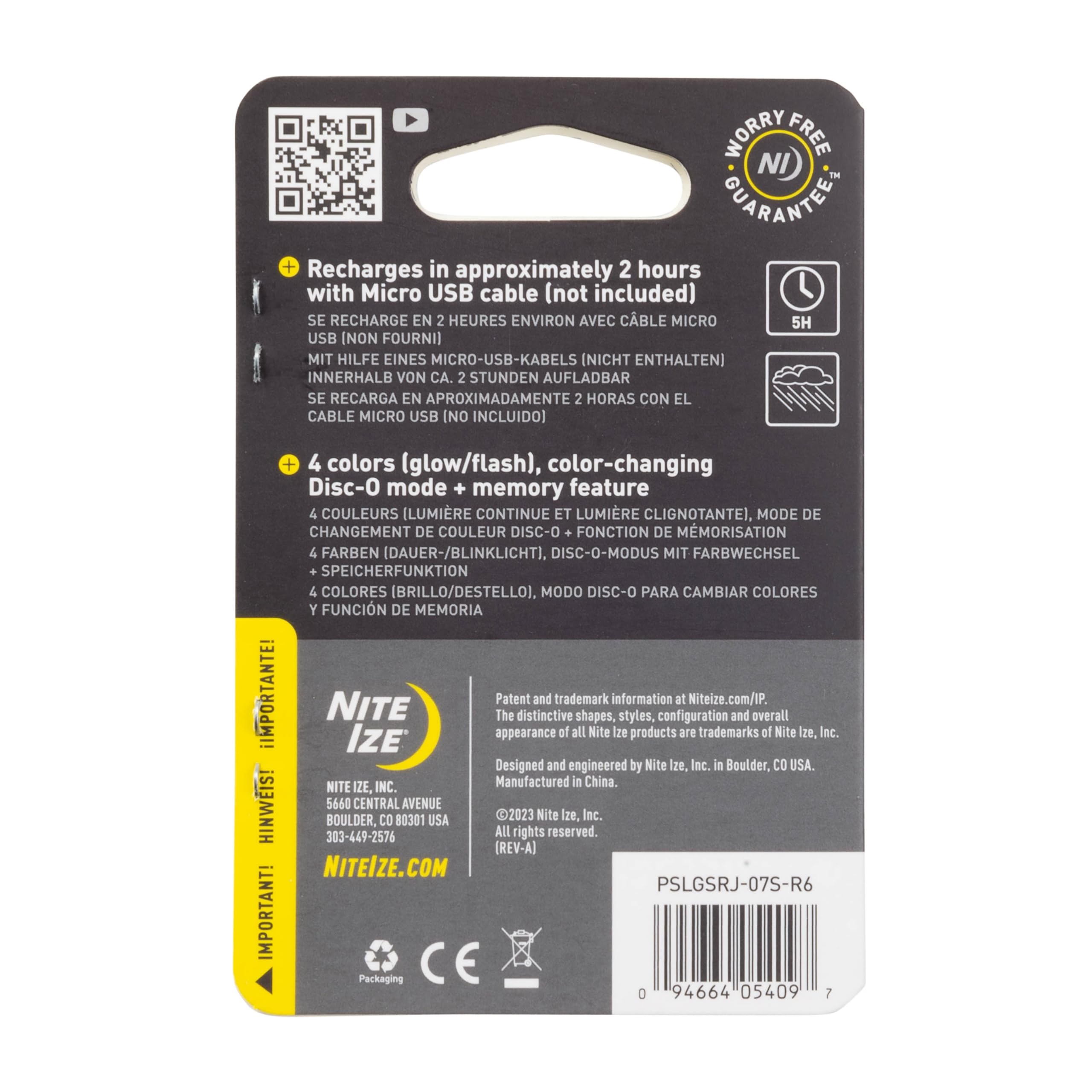 Foto 7 pulgar | Collar Light Nite Ize Spotlit Recargable Con Mosquetón Disco - Venta Internacional.