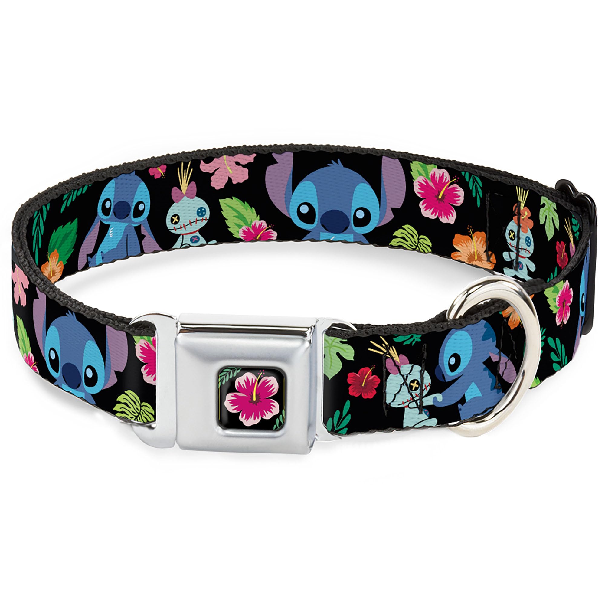 Foto 2 pulgar | Collar Para Mascotas Con Hebilla Disney Stitch Scrump Tropical Flora - Venta Internacional.