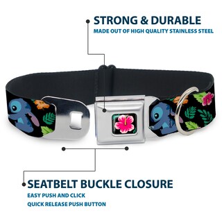 Foto 4 | Collar Para Mascotas Con Hebilla Disney Stitch Scrump Tropical Flora - Venta Internacional.