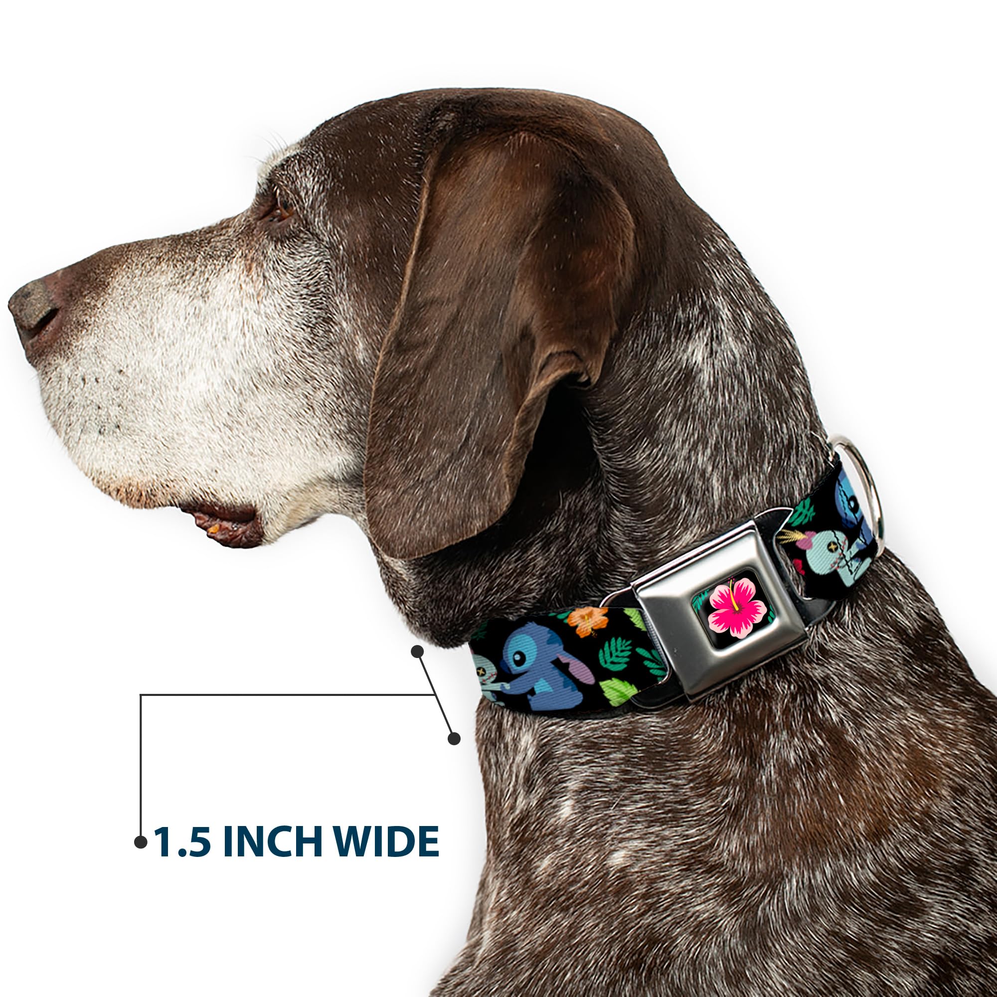 Foto 7 | Collar Para Mascotas Con Hebilla Disney Stitch Scrump Tropical Flora - Venta Internacional.