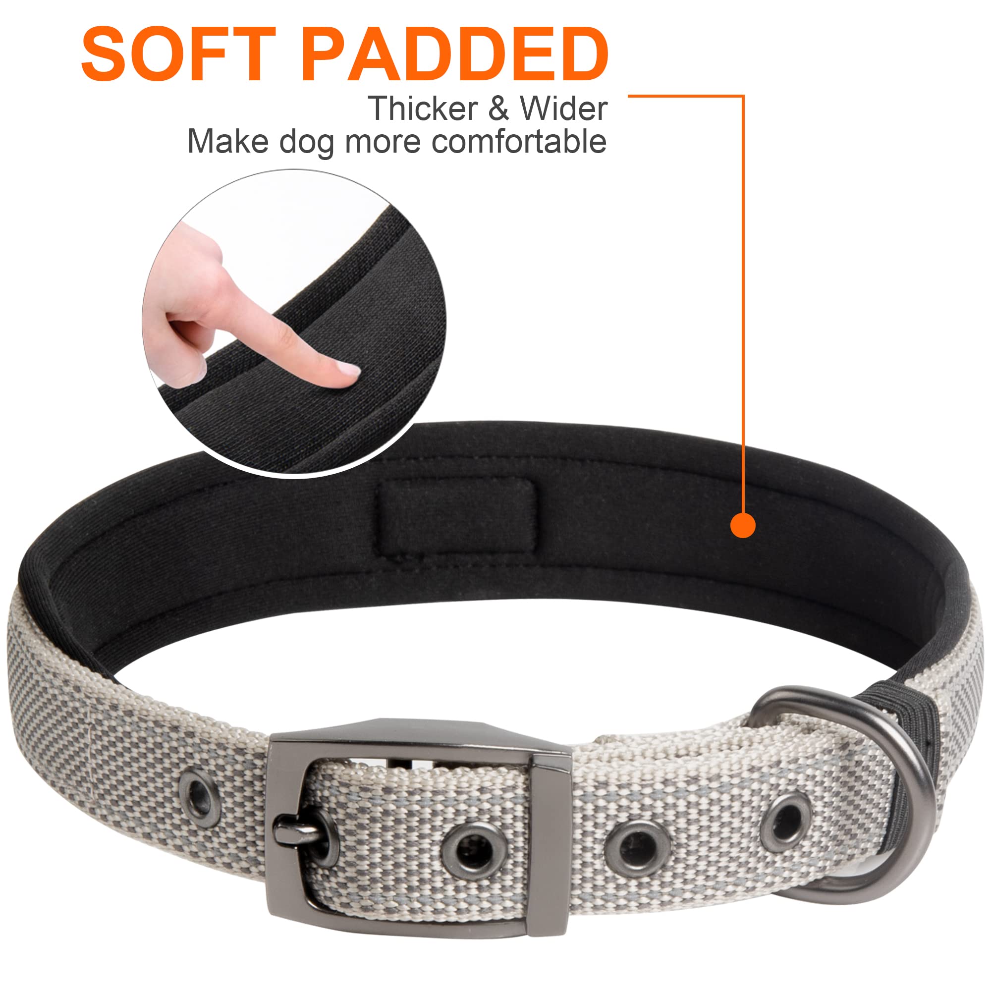 Foto 5 pulgar | Collar Para Perros Fida Heavy Duty, Acolchado De Neopreno, Para Razas Medianas - Venta Internacional.